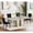 Faux Mars Table + Black Chairs, variant on 5 Pieces Extendable Dining Table Set for 4, 63"-79" Faux Mars Kitchen Table Set with 4 Blue Chairs, Faux Marble Expandable Dining Room Tables Set for 4,Modern Dinner Tables Set for 4