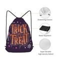 thumbnail image 5 of XMXT Unisex Drawstring Backpack for Women Men, Trick or Treat Candy Pattern Waterproof Gym Bag String Bags for Shopping Sport Travel, s, 5 of 8