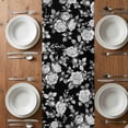 thumbnail image 6 of Black Rose Table Runner - 120 Inch Long, Kitchen Dining Table Runner Dresser Scarves, Vintage Pastoral Botanical Floral Leaves Vines Farmhouse Decor for Coffee Tables Wedding Party Banquet, 6 of 8