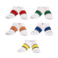 thumbnail image 5 of Odd Sox Basix – Big Kids Ankle Socks 5-Pack for Ages 7–10 – Striped Athletic Cotton Blend, Soft, 5 of 5
