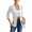 White, variant on Women Lace Blazer Jacket 3/4 Sleeve Office Coat S-XXL Elegant Workwear