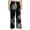 Black, variant on Winter Pajama Pants for Women, Snowflake Print, Drawstring Straight Leg Lounge Sleep Pants