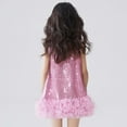 thumbnail image 4 of mgoYE Easter Little Girl Dress Toddler Girls Sequin Dress A-Line Sparkly Sleeveless Wedding Gown Party Dresses for Girls(Pink,4-5 Years), 4 of 9