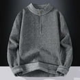 thumbnail image 2 of Gyujnb Jackets for Men,Winter Sweater Coat Fleece Lined Knit Zip Up Jacket Warm Long Sleeve Stand Collar Pullover for Cold Weather,Winter Coats for Men,Size:L, 2 of 9