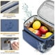thumbnail image 2 of Bolsa térmica para almuerzo para hombre y mujer, lonchera, versión mejorada de dos niveles (negra), 2 of 5