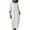 QR1_White, variant on Meichang Summer Midi Dresses for Women Casual Cotton Linen Dresses 3/4 Sleeve Crew Neck A-Line Dresses Solid Loose Fit Tunic Dresses with Pockets