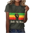 thumbnail image 2 of BVOFAR Black History Month T-Shirts for Women African American Round Neck Shirts Short Sleeve Pride Celebrate Freedom Tops, 2 of 5