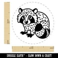 thumbnail image 2 of Baby Raccoon Woodland Animal Self-Inking Rubber Stamp Ink Stamper - Fuchsia Ink - Medium 1 Inch, 2 of 7