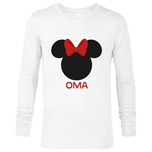 Disney Minnie Mouse Oma Grandma Red Bow Family Mother’s Day - Long Sleeve T-Shirt for Men - Customized-White