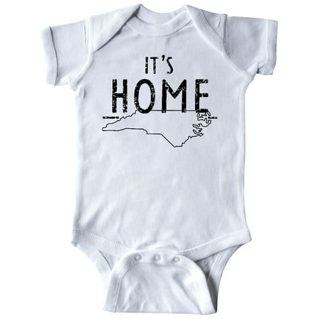 

Inktastic It s Home- State of North Carolina Outline Distressed Text Gift Baby Boy or Baby Girl Bodysuit