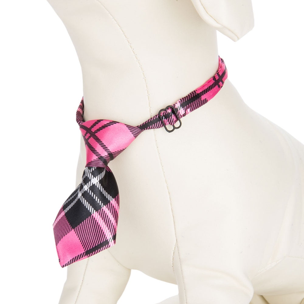 Pet Products Checker Plaid Necktie Collars For Small Dogs And Cats