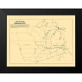 thumbnail image 2 of Jervis 14x12 Black Modern Framed Museum Art Print Titled - Michigan Southern Railroad Northwestern States, 2 of 5