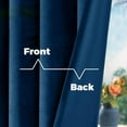 thumbnail image 4 of 108 inch Blue Velvet Curtains for Living Room, Thermal Insulated Blackout Curtains Room Darkening Drapes with Back Tab and Rod Pocket for Bedroom, Set of 2 Panels, 52 x 108 Inch, 4 of 17