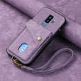 thumbnail image 2 of Nalacover for Samsung S9 Plus, Slim Case Wallet with Credit Card Holder, Back Flip Premium Leather Magnetic Clasp Kickstand Wirst Hand Strap Shockproof Cover for Samsung Galaxy S9 Plus,Purple, 2 of 7