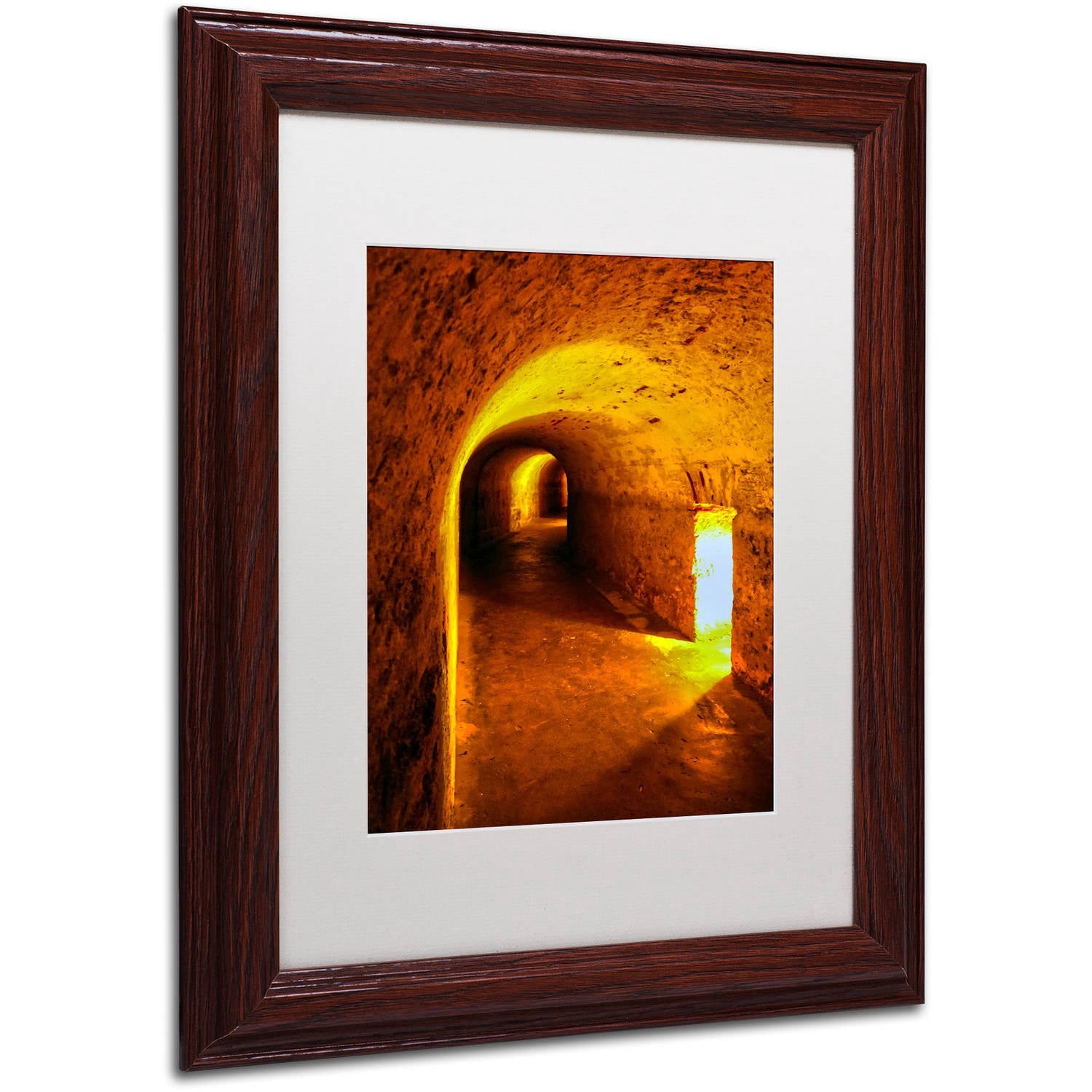 Trademark Fine Art "Castillo San Cristobal 2" Canvas Art by CATeyes, White Matte, Wood Frame