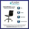 thumbnail image 4 of Emma + Oliver Low Back Designer Armless Black Ribbed Swivel Task Office Chair - Home Office, 4 of 14