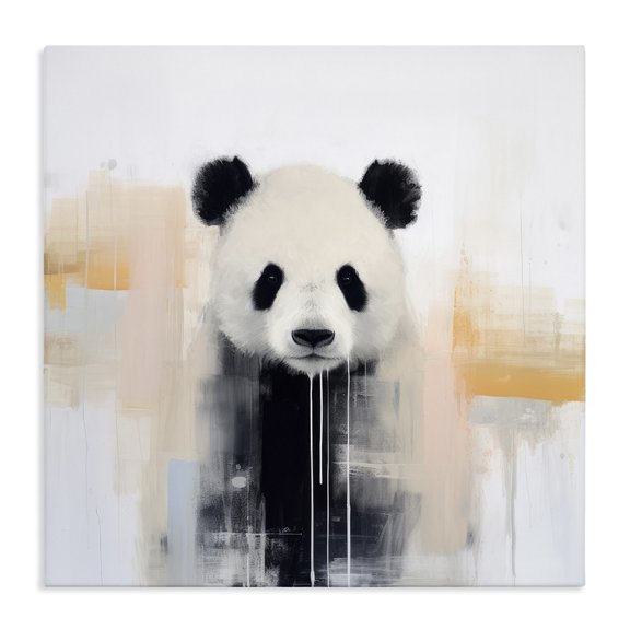 Stupell Industries Contemporary Abstract Panda Bear Canvas Art, 17 x 17, by Irena Orlov