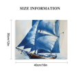 thumbnail image 3 of Orinice Sailboat Water Fine Art Aesthetic Poster & Print Wall Painting for Home Decor 16x12in, 3 of 6