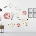 thumbnail image 3 of FNGZ Wall Stickers Clearance Pink Wall (Vintage Flower Peony Wall Watercolor) Watercolor Decor Decals Peony Wall Sticker, 3 of 6