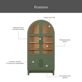 Better Homes & Gardens Juliet Kitchen Rounded Arch Cabinet, Deep Green Finish - Walmart.com