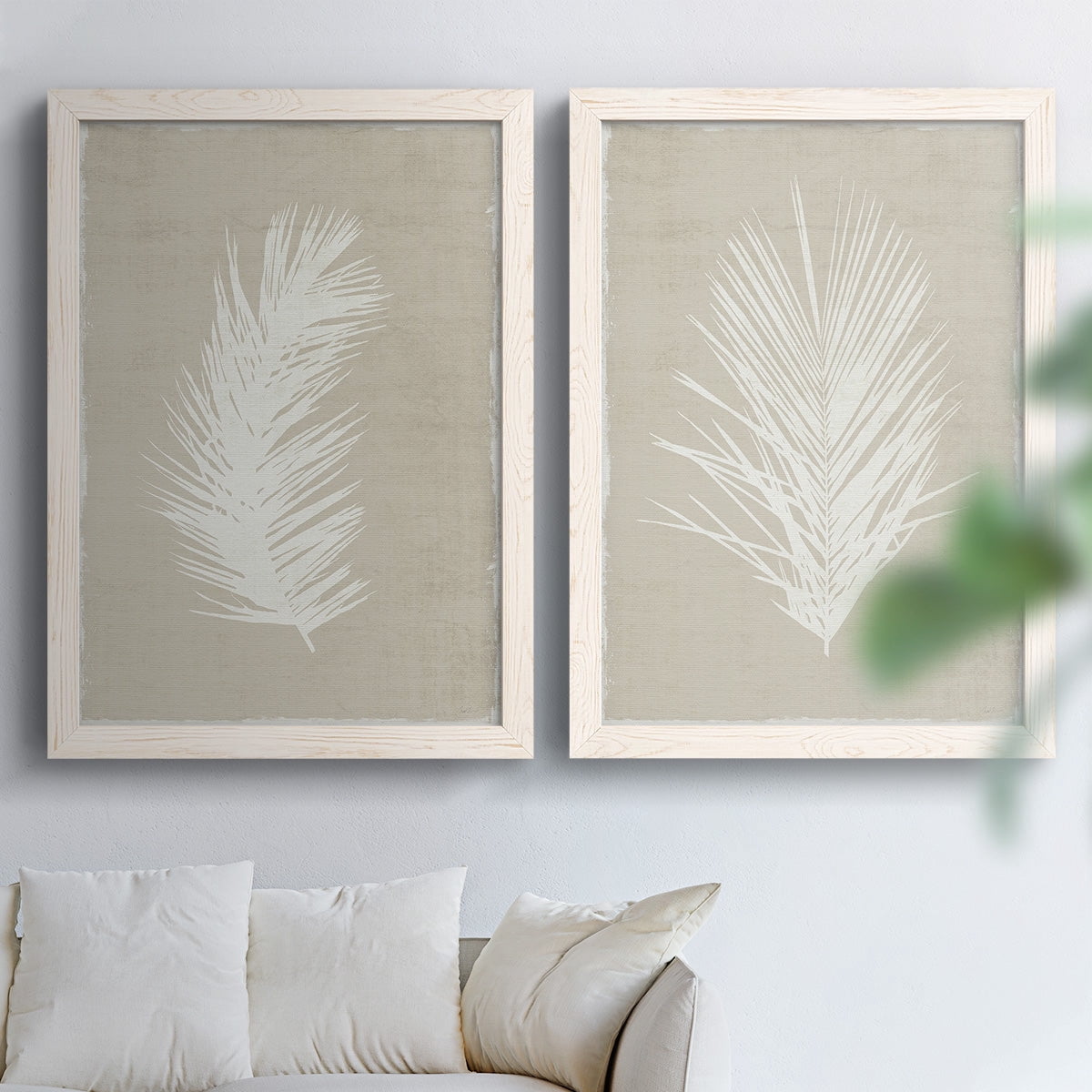 Palm Oasis I - Premium Framed Canvas 2 Piece Set - Ready to Hang