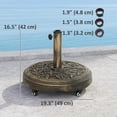 thumbnail image 3 of Outsunny Base de Parasol de Patio, Support de Parasol de 46 Lb avec Roues, Bronze, 3 of 10