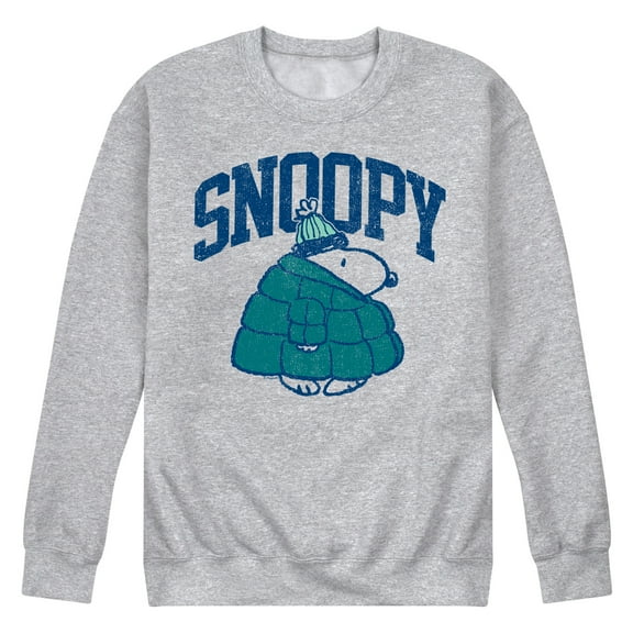 Peanuts - Snoopy Puffer Coat Winter - Men's Crew Fleece Sweatshirt