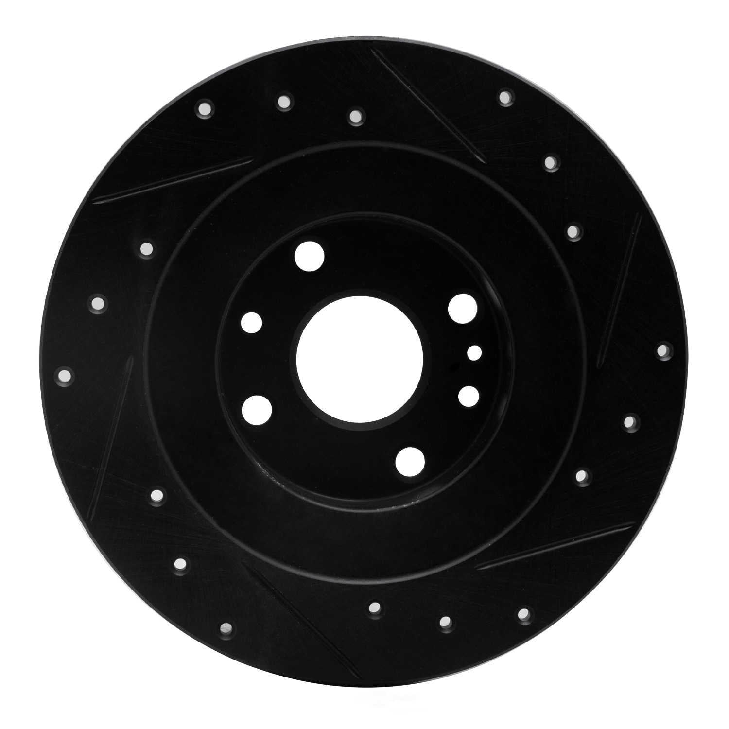 Dynamic Friction Company 633-80037L DFC Brake Rotor - Drilled And Slotted - Black