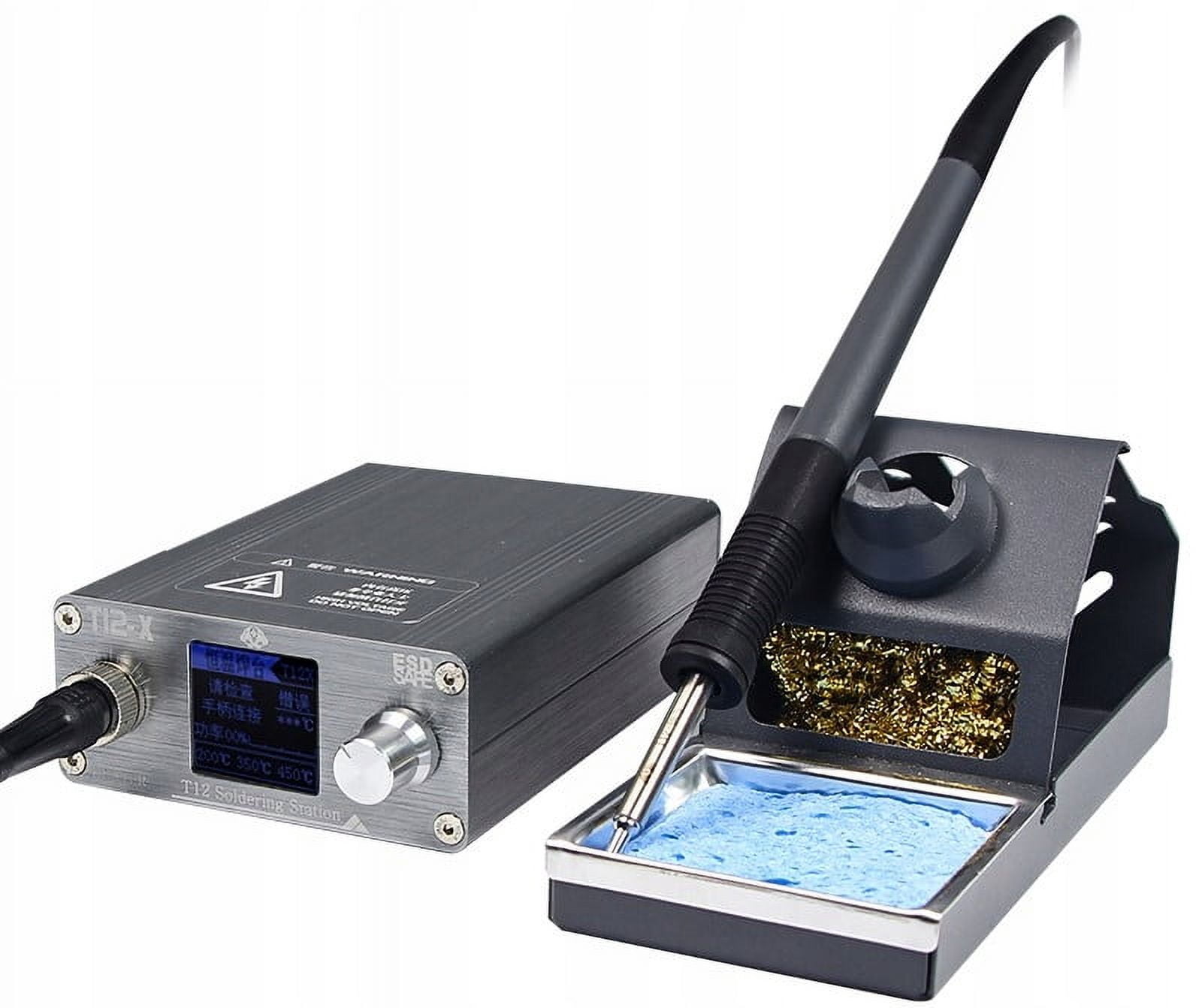 T12-X electric soldering iron with adjustable temperature for mobile phone repair, flying wire welding tool, soldering station