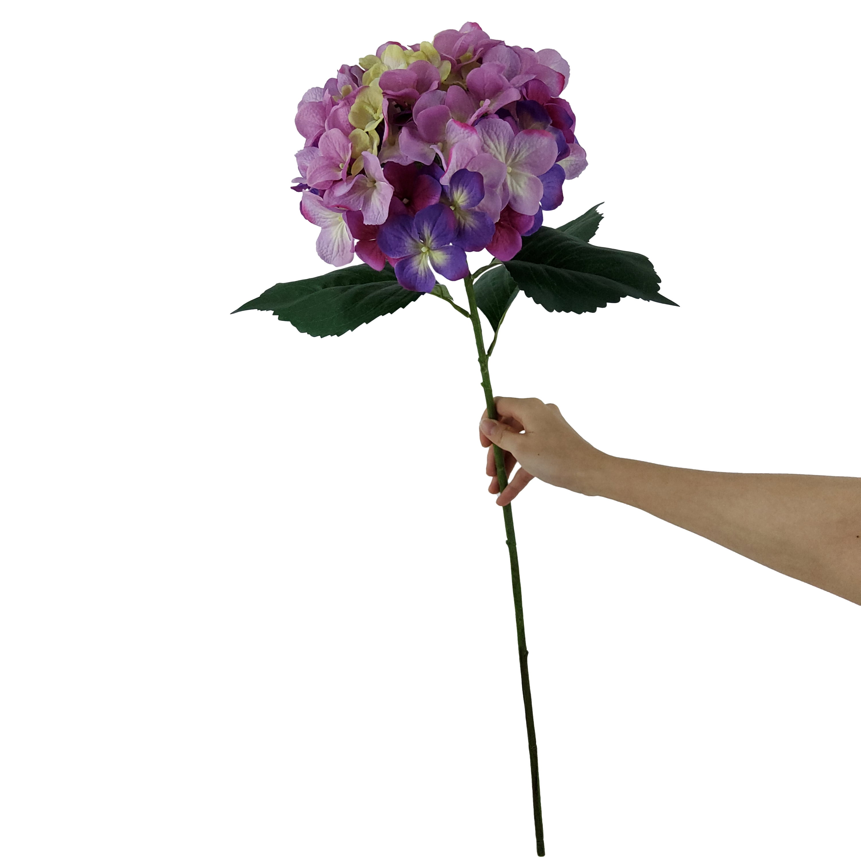 Mainstays 30.5 inch Artificial Hydrangea Flower Stem, Purple Color. Indoor Use.