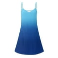thumbnail image 4 of summer dresses for women 2024 Casual Sundress Summer Camisole Boho Beach Dress V Neck Tank Dresses Beach Dress wedding guest dresses for women Blue Polyester 2XL, 4 of 6