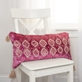 thumbnail image 4 of Pink Textured Diamond Velvety Lumbar Pillow, 4 of 10