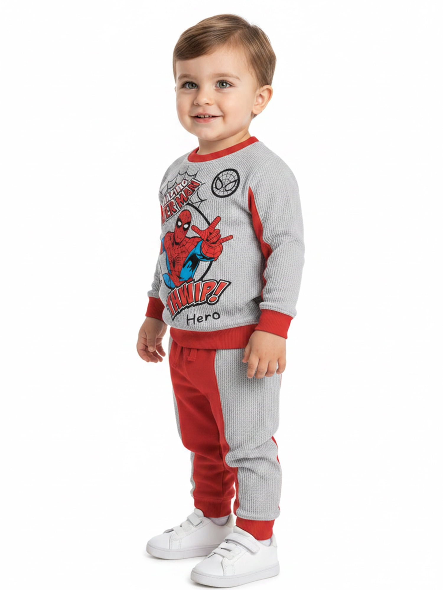 Spider-Man Baby Boys Waffle Knit Top and Pants Set, 2-Piece, Sizes 0M-24M