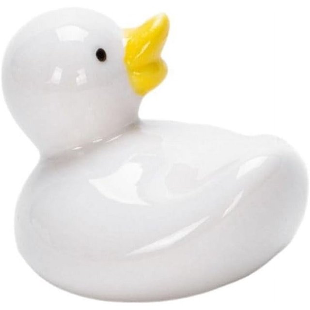 Duck shaped Ceramic Chopsticks Holder Cartoon Cute Chopstick Shelf Spoon Rest Japanese Style Chopsticks Pillow Kitchen Tableware(A,yellow)