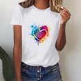 thumbnail image 6 of VKOYWKM Heart Tshirts for Women Valentines Day T-Shirts Love Graphic Tees Short Sleeve Crew Neck Loose Fit Holiday T-Shirts Valentines Day Gifts Tops, 6 of 7