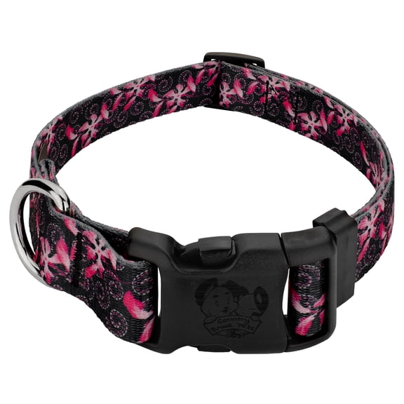 Country Brook Petz® Deluxe Pink Honeysuckle Breeze Dog Collar - Made in The U.S.A., Medium