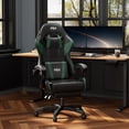 thumbnail image 2 of HLDIRECT Ergonomic Gaming Chair with Footrest, Gamer Chair with Lumbar & Headrest, Computer Chair for Adults, Black & Green, 2 of 6