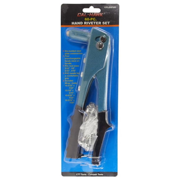 "Cal Hawk Tools 60-pc. Hand Riveter Set"