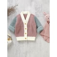 thumbnail image 6 of GXFC Baby Cardigan Sweaters for Boys Girls 6M 1T 2T 3T Kids Long Sleeve Button Contrast Color Knit Pullovers Tops Casual Fall Knitwear Clothes for Toddler, 6 of 8