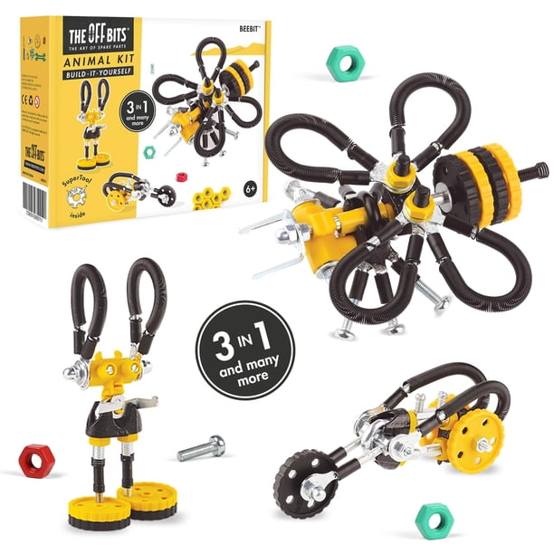 The Off Bits Juguetes de construcción de tallos Educativos construye tu propio robot de juguete para niños de 6 7 8 9 años Niños y niñas Juguetes de tallo de animales Kit de ingeniería Juguetes de con