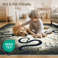 thumbnail image 4 of ODIKA 8'x10' Washable Area Rug Durable, Non-Slip Gothic Witchy Snake Whimsical Moody Divination Motifs Serpent for Living Room, Under Sectional, Family, 4 of 7