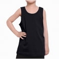 thumbnail image 2 of NIEWTR Boys Tank Tops Kids Plain Sleeveless Athletic Slimming T Shirts Basic Tops Undershirts Crewneck Tanks Breathable Vests 5-14 Years Boy(A-Black,4-5 Years), 2 of 5
