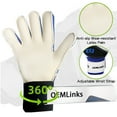 thumbnail image 4 of OEMLINKS Latex Soccer Goalkeeper Gloves Superior Grip Football Goalie Gloves for Adult Players, 4 of 7