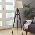 thumbnail image 3 of DecMode 62" Tripod Black Floor Lamp with Cream Fabric Shade, 3 of 16