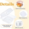 thumbnail image 4 of ACDANC 100 Count Clear Plastic Containers with Lids for Food,Thickened Disposable Sandwich Containers Clamshell Boxes for Cake Slice,Dessert,Hamburger,Salad,Pastry,Fruits,Takeout Tray, 4 of 6