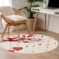thumbnail image 4 of Red Valentines Round Area Rug 3.3Ft Washable Circle Rugs for Dining Room Table, Red Love Heart Tree Rustic Non-Slip Carpet Floor Mats Indoor Outdoor Carpet Runner Aesthetic Home Decor, 4 of 8