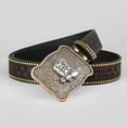thumbnail image 6 of lanema Men Belt Cool TexasStyle Buckle Pants Belt Male Belt Vintage Western Waist Strap, 6 of 10