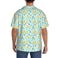 thumbnail image 3 of Balery Duck Cartoon Camisa Casual de Manga Corta con Botones para Hombre, Texturizada, Estilo Cubano, para Playa, Verano-Medium, 3 of 5