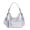 Silver, variant on Large Capacity Vintage Hobo Bag | Retro PU Leather 2-Way Shoulder Crossbody Purse for Women Silver