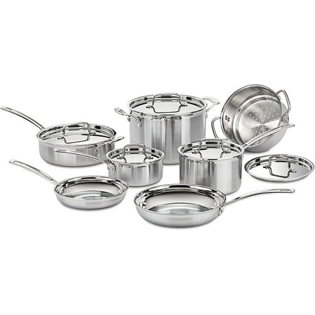 

HPJNB HPJNB Stainless Steel Cookware Pots and Pans Set For All Stoves Oven Dishwasher Safe 12 Pieces With Saucepan Skillet Stockpot Saute Pan Steamer And Utensils